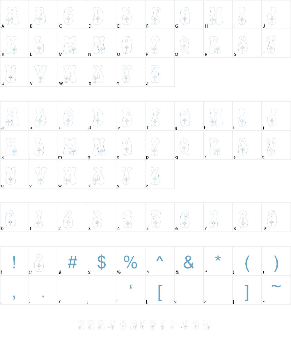 101! Celtic Knot Deco Font Character